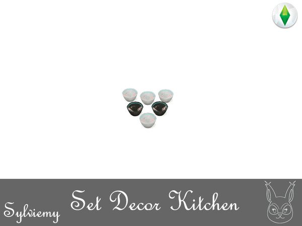 Sims 4 — Decor Kitchen Bowl by Sylviemy — Have 2 Colors Build Mode > Category: Decorative > Miscellaneous With