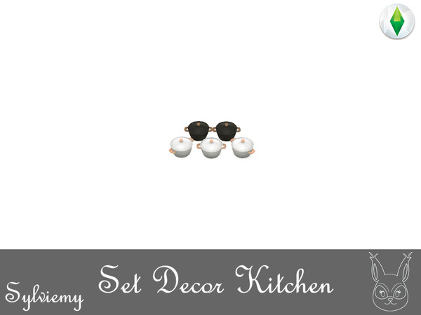 Sims 4 — Decor Kitchen Cooking Pot by Sylviemy — Have 2 Colors Build Mode > Category: Decorative > Miscellaneous