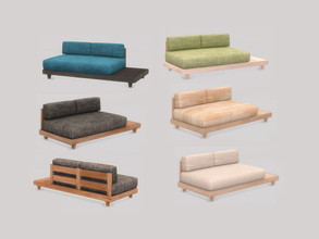 Sims 4 — Green Harmony Loveseat v1 by ung999 — Green Harmony Loveseat v1 Color Options : 5
