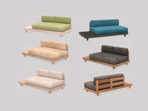 Sims 4 — Green Harmony Loveseat v2 by ung999 — Green Harmony Loveseat v2 Color Options : 5