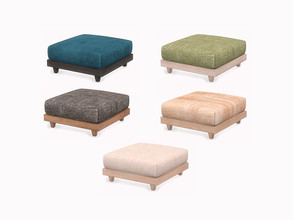 Sims 4 — Green Harmony Ottoman by ung999 — Green Harmony Ottoman Color Options : 5