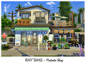 Sims 4 — Makoto Ramen & Shop by Ray_Sims — This lot fully furnished and decorated, without custom content. Simply