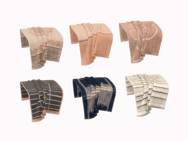 Sims 4 — Green Harmony Blanket (for Ottoman) by ung999 — Green Harmony Blanket (for Ottoman) Color Options : 6