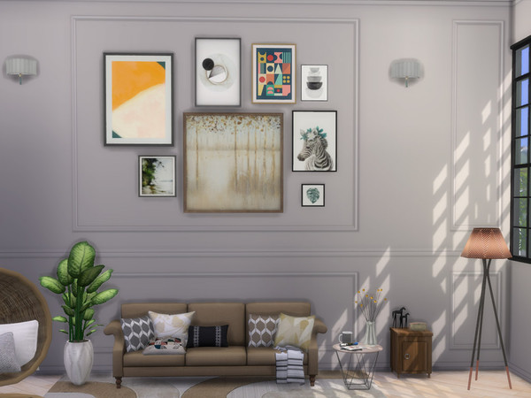 Sims 4 — Fream Molding Wall - Beige Gray by seeu1207 — Walls that can be used in any combination you want.