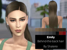 Sims 4 — Shalerei | Behind-the-ears Hairstyle - Emily by Shalerei — Straight hair set behind the ears