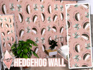 Sims 4 — Hedgehog Wall  by ClumsySim — CC Wall Made by ClumsySim