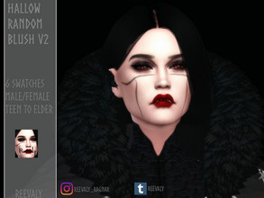 Sims 4 — Hallow Random Blush V2 by Reevaly — 6 Swatches. Teen to Elder. Male and Female. Works with all Skins and