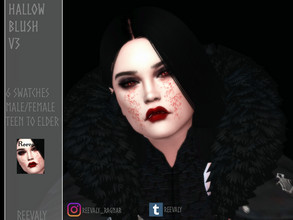 Sims 4 — Hallow Blush V3 by Reevaly — 6 Swatches. Teen to Elder. Male and Female. Works with all Skins and Overlays. Base