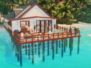 Sims 4 — Lagoon Family Home (no CC) by AnetaBlake — 30x20 Lot; 3 bedrooms and 2 bathrooms. No CC used; turn on