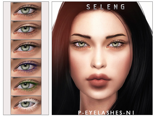 Sims 4 — P-Eyelashes N1[Patreon] by Seleng — The eyelashes has 18 colours and HQ compatible. Allowed for teen, young