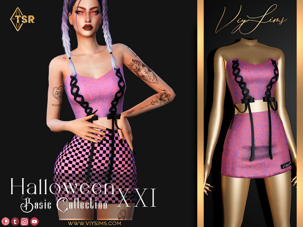 Sims 4 — Halloween XXI [Basic Collection] - Set V.1 by Viy_Sims — Basic set with tie for Halloween Premium Collection in