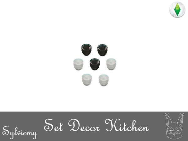 Sims 4 — Decor Kitchen Tri-Bowl by Sylviemy — Have 2 Colors Build Mode > Category: Decorative > Miscellaneous With