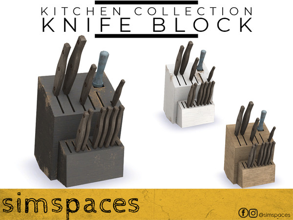 Sims 4 — Kitchen Collection - knife block by simspaces — Part of the Kitchen Collection set: A block of knives, knives in