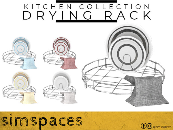 Sims 4 — Kitchen Collection - drying rack by simspaces — Part of the Kitchen Collection set: kick it old school and wash