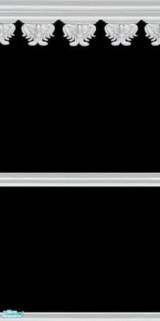 Sims 2 — GOTHIC black 2 part by daisylee — More walls from my Gothic Series. Designed for HAUNTED HOLLOW, but can be used