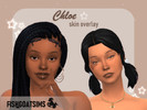 Sims 4 — Chloe Face Overlay by fishgoatsims — A mm-style skin overlay, named after Chloe Bailey, my inspiration for this