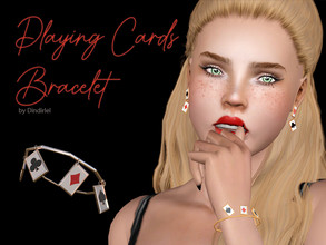Sims 3 — Playing Cards Bracelet by Dindirlel — * New mesh * Base game compatible * 3 LODs * Female only * Teen - Young