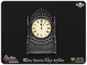 Sims 4 — Modern victorian gothic Afrodita wallclock by jomsims — Modern victorian gothic Afrodita wallclock