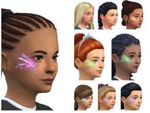 Sims 4 — ErinAOK Kid's Face Paint 1013 by ErinAOK — Kid's Face Paint 9 Swatches