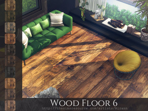 Sims 4 — Wood Floor 6 by Rirann — A hardwood floor with the natural rough texture. 10 color variations in one file. Base