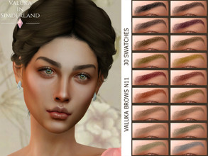 Sims 4 — [Patreon] Brows N11 by Valuka — 30 colours. For males and females. You can find it in brows. Thumbnail for