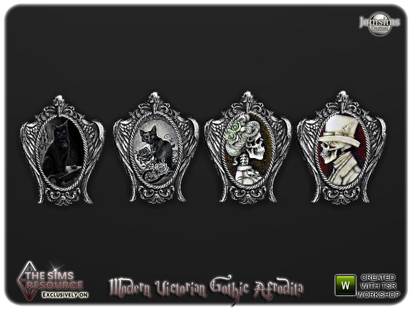 Sims 4 — Modern victorian gothic Afrodita wallart by jomsims — Modern victorian gothic Afrodita wallart