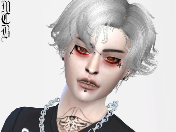 Sims 4 — Inverted Cross and Pentagram Face Tattoos by MaruChanBe2 — Little inverted cross and pentagram tattoo for your