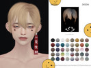 Sims 4 — ZAO_M_Lucky Hair by ZZZAOsims — 40 colors HQ Secondary upload in any form is not allowed