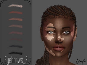 Sims 4 — Eyebrows_3 by LVNDRCC — Natural feathery detailed eyebrows in soft, natural shades of black, dark grey, dark