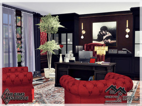Sims 4 — WIKTOR - CC only TSR by marychabb — I present a room - Office , that is fully equipped. Tested. Cost: 44,137$