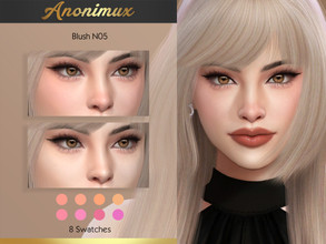 Sims 4 — Blush N05 by Anonimux_Simmer — - 8 Swatches - Female / Male - BGC - HQ - Thanks to all CC creators - I hope you