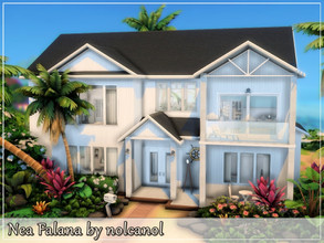 Sims 4 — Nea Falana / No CC by nolcanol — Nea Falana is a modern vacation home with four bedrooms and two large panoramic