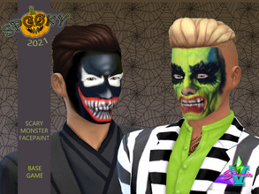 Sims 4 — Scary Monster FP by SimmieV — A collection of seriously scary monster makeup for your spooky celebrations or