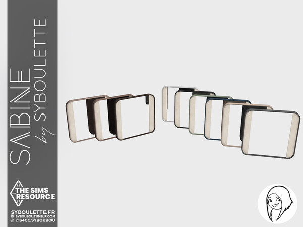 Sims 4 — Sabine - Mirror (one tile) by Syboubou — This is a one tile mirror that got light build in !