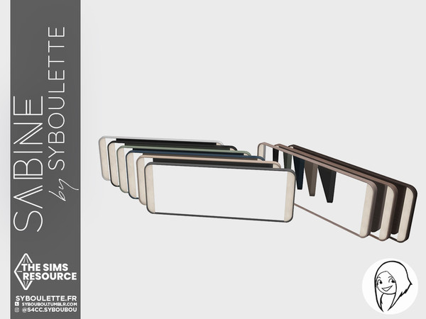 Sims 4 — Sabine - Mirror (2 tiles) by Syboubou — This is a one tile mirror that got light build in !