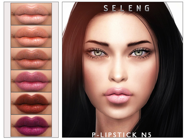 Sims 4 — P-Lipstick N5 [Patreon] by Seleng — The lipstick has 18 colours and HQ compatible. Allowed for teen, young