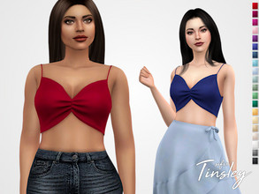 Sims 4 — Tinsley Top by Sifix2 — A cute strap top available in 20 colors for teen, young adult and adult sims. Thank you