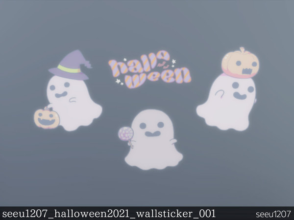 Sims 4 — Halloween Wall Sticker 1 by seeu1207 — Halloween Kids Room Set
