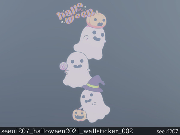 Sims 4 — Halloween Wall Sticker 2 by seeu1207 — Halloween Kids Room Set