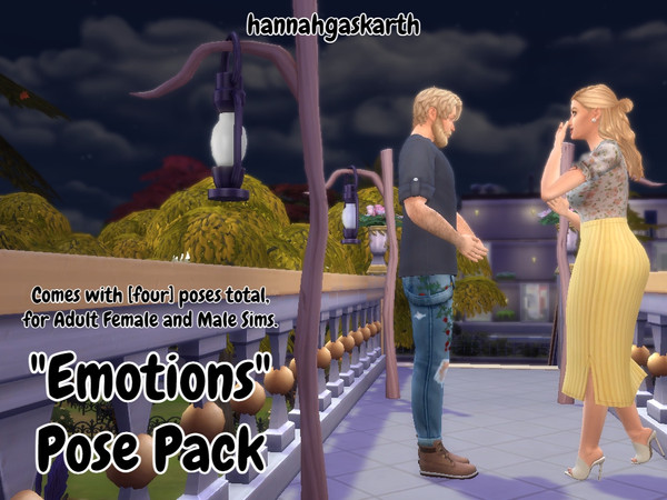 Sims 4 — Emotions [Pose Pack] by hannahgaskarth2 — I made my first pose pack using Andrew's Studio, Teleport Any Sim, and