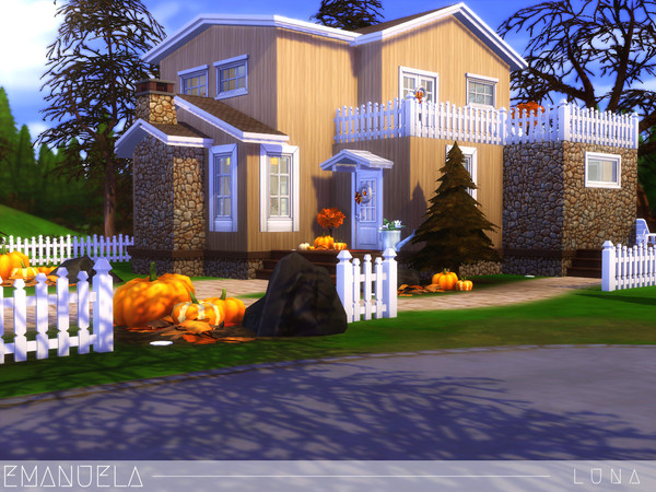Sims 4 — Emanuela by Lunasims_ — Small and cozy house for your sims, including a double bedroom, single bedroom, a