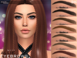 Sims 4 — Allie Eyebrows N111 by MagicHand — Rounded eyebrows in 13 colors - HQ compatible. Preview - CAS thumbnail