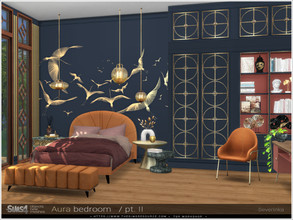 Sims 4 — Aura bedroom Pt.II by Severinka_ — A set of furniture and decor for the interior decoration of the bedroom in