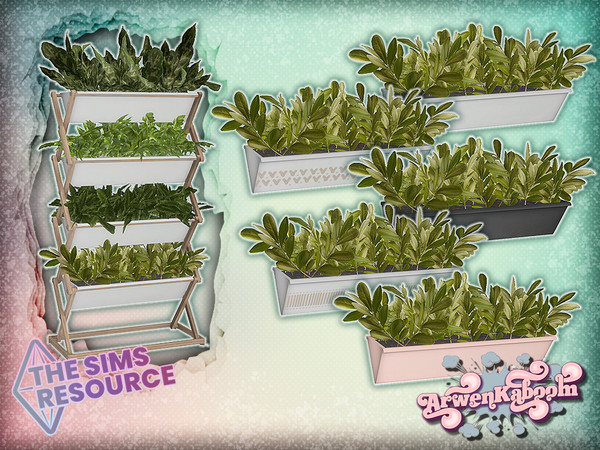 Sims 4 — Mararbor - Plant I by ArwenKaboom — Base game plant in 5 recolors. You can find all items by searching