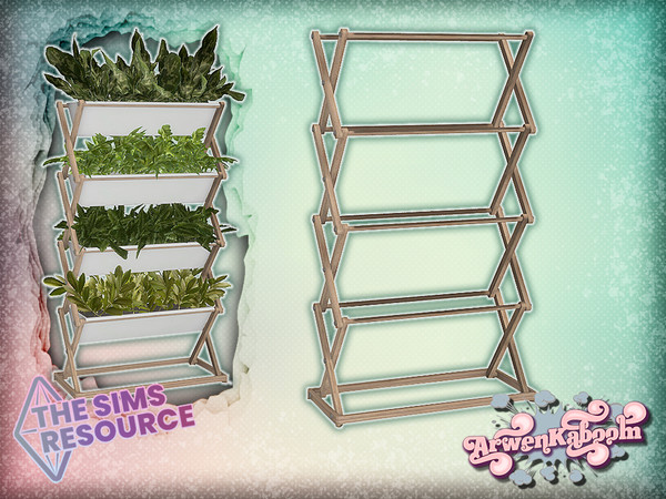 Sims 4 — Mararbor - Vertical Garden Frame by ArwenKaboom — Base game vertical garden frame in 3 recolors. You can find