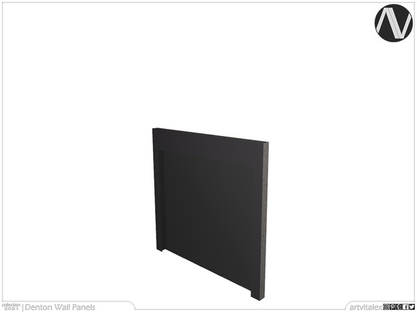 Sims 4 — Denton Wall Panel Wide Short by ArtVitalex — Decorative Collection | All rights reserved | Belong to 2021