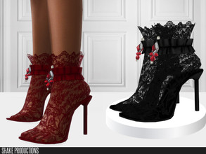 Sims 4 — Modern Victorian Gothic Shoes 4 by ShakeProductions — Shoes/High Heels New Mesh All LODs Handpainted 9 Colors