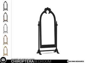 Sims 4 — Modern Victorian Gothic - Chiroptera Floor Mirror by wondymoon — - Chiroptera Bedroom - Floor Mirror -