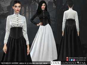 Sims 4 — Victorian Gothic Dress by sims2fanbg — .:Victorian Gothic Dress:. Dress in 22 different colors and new mesh. HQ