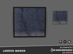Sims 4 — Landon Wall Mirror by sim_man123 — An old mirror, the glass is in pretty rough shape - but maybe that's the
